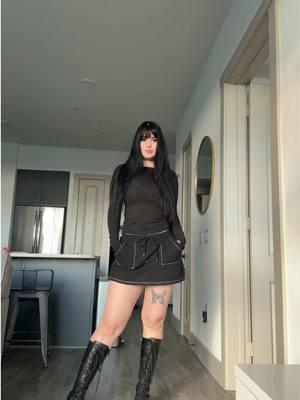 comfy & casual 🤩 @NOCTEX  @Dr. Martens  #OOTD #fyp #outfits #drmartens #drmartensoutfits #outfitinspo #alt #altoutfits #blackoutfits #softgoth #kneehighboots #docmartens 