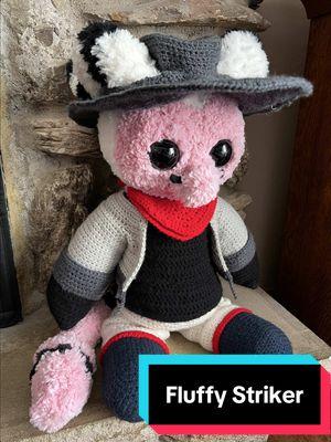 Fluffy Striker No pattern. Was a commission  #helluvaboss #striker #helluvabossstriker #helluvabossfanart #vivziepop #strikerhelluvaboss #crochet #amigurumi 