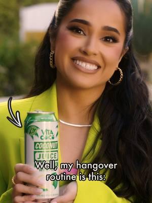 Ask @Becky G 🤔: Hangover routine? #vitacoco #coconutjuice #beckyg #foryoupage #fyp 