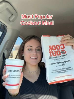 Trying the Most Popular Meal from Cookout ❤️🥤🍔🧀 #cookout #cookoutfood #cookoutdrivethru #cookoutburger #northcarolina #southcarolina #fastfood #popularfood #viralfood 