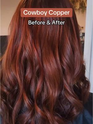 Before and after of our Cowboy Copper Color Pigment Refresher mask! ❤️ Hair created by @Taylor Marsh🧪 This semi-permanent color mask deposits a vibrant, long-lasting color without damage. The color can last up to 20 washes. #pallure #cowboycopper #colormask #coloringhair #colorconditioner #hairdye #hairtok #hairtransformations #haircolorchange #copperhair #haircolorideas 