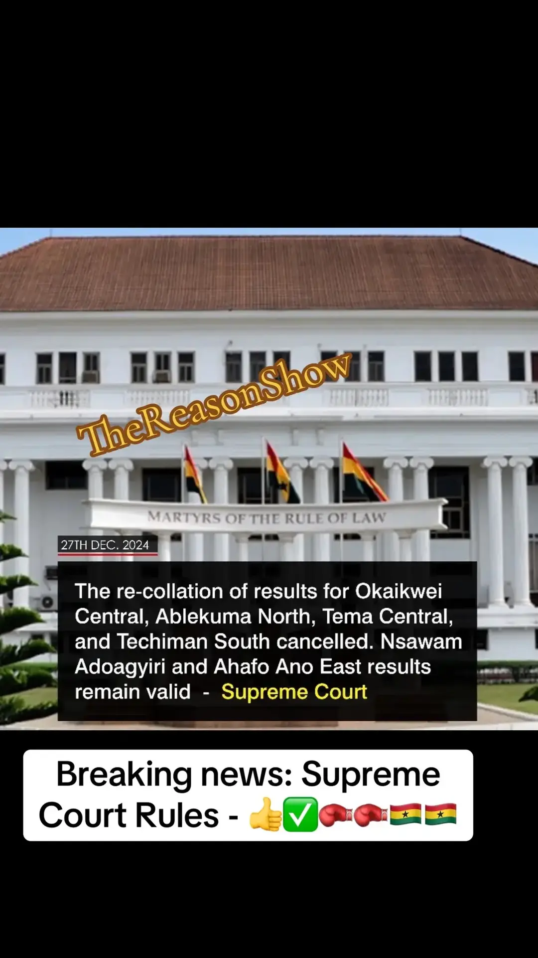 Breaking news.🔥🇬🇭 Supreme Court Rules that …#goviral #ghanatiktokers🇬🇭🇬🇭🇬🇭 #johnmahama2024 #drbawumia🇳🇱🐘😍 #supremecourt 