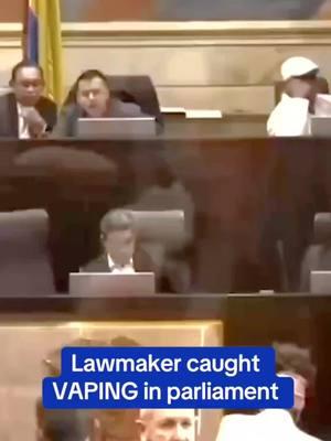 Cathy Juvinao caught vaping during a parliamentary session. #viral #caughtoncamera #addiction #addictionawareness #prayer #God #godprayer #prayermat #prayersneeded 