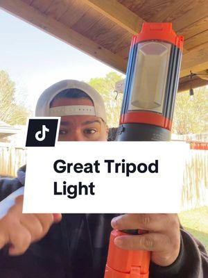 Great for camping or work light for the job site. #tripodlight #light #worklight #camping #lantern #ledflashlight 