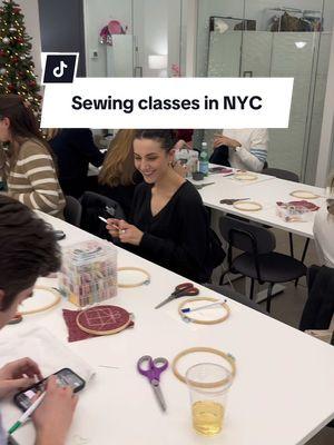 Take up a new hobby this year and learn how to sew! Get 20% off your first class with discount code:TIKTOK20 #thingstodoinnyc #nyctiktok #nycactivities #girlsnightout #sewing #nyctiktok #sewingmachine #embriodery #knitting #sewingforyoupage 