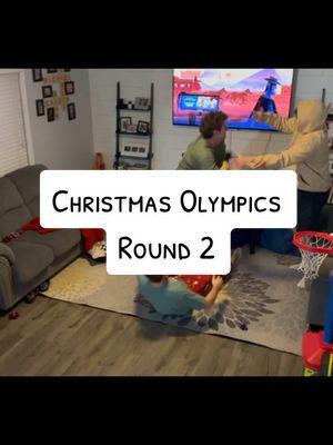 2024 Christmas Olympics Round 2: Bow Blaster ❄️ Last one standing wins!  . . . #christmasolympics #christmasolympics2024 #familyolympics #christmasgames #christmasgameswithfamily #christmasgames2024 #christmasgameideas #familygameideas 