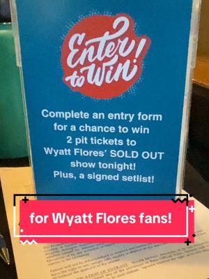 Want to know how to save a life?? Donate blood @BillyBobsTexas for @Carter BloodCare and you might win TWO PIT TICKETS to the sold out Wyatt Flores show TONIGHT, plus a signed setlist! You can also pick up 2025 concert tickets on your way out— to shows like @joshabbottband_ @Easton Corbin @Gary Allan @Aaron Watson @Pat Green and more! #CarterBloodCare #donateblood #wyattflores #joshabbottband #billybobstexas 