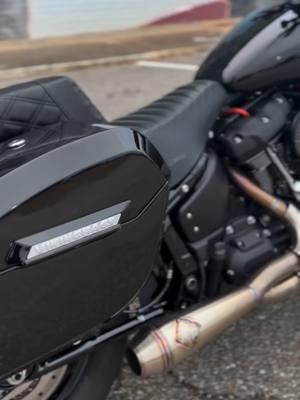 Got anyone special you wish to spend the last Saturday of December with? 32L - Darkin Large Quick Mount Painted Hard Saddlebags for Harley Softail Street Bob FXBB @midnite.milwaukee #harleydavidson #softail #streetbob #saddlebags #motorcycles