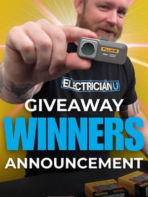 FLUKE iSee Giveaway WINNERS Announcement!!! #electricianu #fluke #flukeisee #flukemeter #electricity #electriciansoftiktok #electriciansofamerica #electriciansofinstagram #electricianlife #electricianshit #electricianstuff #sparky #sparkylife #thermalcamera #tools #electricianstools #giveaway #giveaways