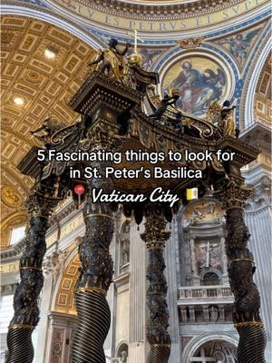 5 Fascinating things to look for in St. Peter's Basilica in Vatican City 🇻🇦 #whatalifetours #stpetersbasilica #vaticancity #vatican #vaticantour #vaticanguide #rome #italy #travel #travelguide #foryoupage #4upage #4u #fyp #fypシ #whatalife