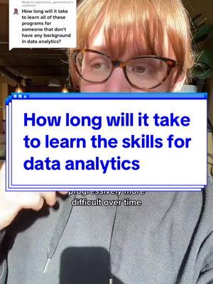 You can learn the basics of tools like SQL, Tableau, Excel in a week or so but it usually takes a few months to learn them at a level required for a job. And then from there it could take even longer to actually get interviews and job offers.  #onthisday #data #dataanalytics #analytics #dataanalyst #sql #tableau #excel #tech #career #job #careeradvice #techtok #techcareer #datacareer 