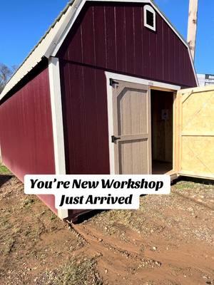 Check out this 12x18 Lofted Barn, Perfect for a workshop! #portablebuilding #fyp #workshop #foryourepage #stormor #shed #storage #stormorbuildings #12x18 #mancave #sheshed 