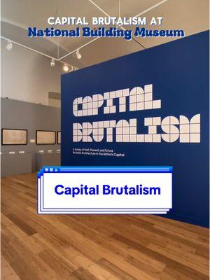 Brutalism— an architectural style that typically features exposed concrete in a minimalist style—was all the rage in the mid twentieth century— and DC is living proof.  “Capital Brutalism” at the National Building Museum explores the style and showcases different projects in DC. It also shows the impact so called “mid-century urban renewal” had on local communities and the sour opinion that modern audiences have toward this controversial style.  It’s open through February 17, 2025, so check it out!  #dc #dcmuseum #architecture #brutalism @National Building Museum 