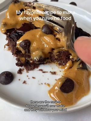 These 3 Ingredient Brownies are the perfect dessert recipe to make when you have no food at home! They take only a few minutes to mix together and come out gooey, rich, and delicious. These brownies are gluten free, dairy free, and vegan. They are one of my most viral dessert recipes on TikTok in 2024! #glutenfreerecipes #recipesoftiktok #capcut #fyp #veganeats #creatorsearchinsights #contentgap 