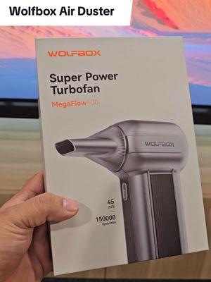 WOLFBOX Jet Fan BlowerAir Duster-150000RPM Super Power Electric Air Duster, Rechargeable Long-Life Air Blower Mini Blower for Computer Keyboard Car #speedytech77 #wolfbox #wolfboxairduster #electricduster #compressedair #airduster #cleanpc #duster #ttsacl #dealsontiktokshop #tiktokshopfinds #TikTokMadeMeBuyit #Falldealsforyou #decemberfinds #savingsquad #treasurefinds #tiktokshopholidaydeals #holidayhaul 