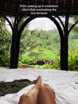 My favorite thing about Bali is the unique accommodations 🌿 Sleeping in a bamboo villa in the jungle  📍Camaya #balihotel #balivilla #sidemen #baliguide #balitravel #balitrip 