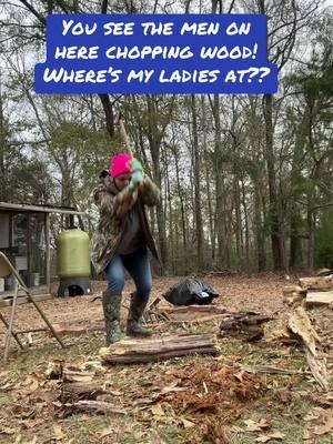 #camp #wood #firewood #hunting #huntingcamp #fyp #chopping #women 