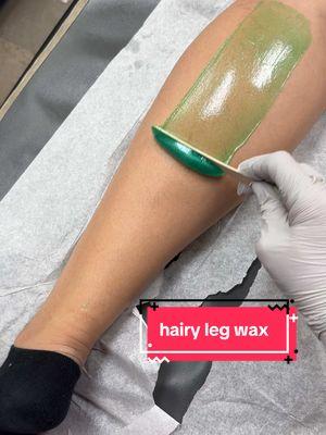 Satisfying lower leg wax application using sparkle green hard wax 💚 #esthetician #waxingvideos #wax #waxing #satisfying #asmr #oddlysatisfying 