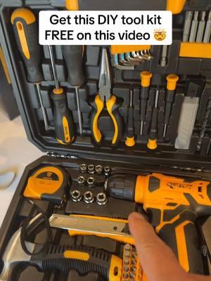 Comment the word “FREE” on this video for a chance to win  #toolkit #toolset #diytools #dekotools #hometools #DIY #fathersdaygift #drills #deko #cordlessdrill #