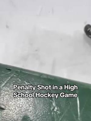 Gavin Girdler takes advantage of a penalty shot opportunity to put Red Lake Falls up 3-1 over North Shore. #hockeytok #followthepuck #mnhockey #icehockey #fyp 