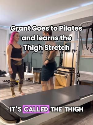 No stitches were popped even after the comment at the end 🤭  Do we want to see more of Grant going to Pilates? Give him some encouragement to keep coming back! #mendopilates #pilateshumor #thighstretch #pilatesexercises #pilatesworkout #pilatesbody #pilatesstrong