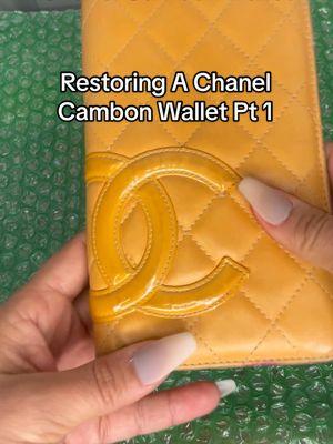 VOTE: What color should I dye her? Let me know in the comments 👇🏽🥰 #diyrestoration #chanelcambon #chanel #chanelwallet #luxuryrestoration #relaxing #walletrestoration #luxurywalletrestoration #chanelrestoration #asmr #fyp #chanelcambonwallet #vintagechanel #vintageluxury #walletmaintenance 