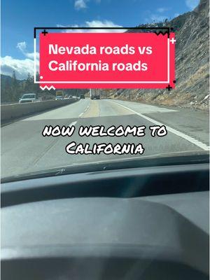 The difference between the roads in Nevada and California is realllllly stark 😹 #california #nevada #reno #gambling #roads #badroads #roadwork 