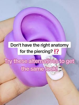 Are there any piercings you were told you couldn't get because of anatomy? 😲 #bodycandy #piercings #fyp #piercingtok #earpiercing #earrings #jewelrytiktok 