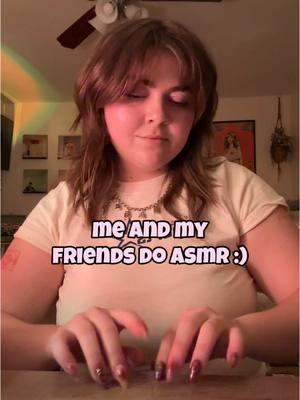 gangs all here! sorry about all the noise in the back! it’s bc we have fun! 🤪🌈🌀😘 #lofiasmr #lofi #randomasmr #amateurasmr #asmr #scratchingasmr #tappingasmr #tingly #tingles #builduptapping #friendstryasmr #bookmassage #woodsounds #makeupasmr 