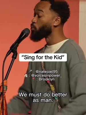 “We must do better as men.” 🎤 @natejoel95  🎥 @bagiimage  🏠 @hellomeadowbk  📍 Brooklyn  🧡 The Place Artists Call Home  📺 Nate Joel - “Sing for the Kid” @ Voices In Power https://youtu.be/fRkJT9n9uH8  🎫 https://voicesinpower.com/apoetryopenmicexperience Hope to see you with us soon, whether live or online. What’s your favorite line or an emotion felt from this poem? 💭 #voicesinpower #poetry #openmic #brooklyn 