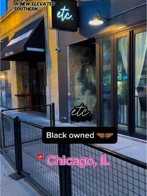 🚨 New Restaurant Alert! 🚨 Chicago make your way to Etc located at 📍404 S Wells, Chicago, IL 60607 for an unforgettable dining experience 🍽️✨. Executive chef and owner  @Lamar Moore is serving bold, elevated comfort food with incredible flavor 🔥. Here’s what you need to try: 🌟 Black Eyed Peas Hummus & Fried Green Tomatoes 🌟 Caviar-Topped Deviled Eggs—the ultimate indulgence 🌟 Salmon with Butter Beans + Truffle Fries (a must-order!) 🍹 Margarita + a crisp Sauvignon Blanc The vibe? Cozy, chic, and perfect for date night or a night out with friends 🖤. Tag your crew and book your table now! Has anyone else checked this place out?🗓️ #ChicagoEats #BlackOwnedBusiness #FoodieFinds #fyp #thingstodochicago #downtownchicago #chicagotok #etcchicago #chicagorestaurants #datenightideas #girlsnight 