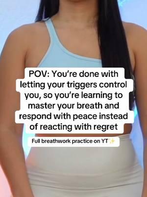 Everyone talks about catching the pause before you react but it can be really challenging to do, unlessssssss you learn how to control your breath, which then allows you to connect with the present more naturally which helps you to feel regulated and CATCH THE PAUSE!!😭🙏🏽 the things i wish i knew when i was triggered af walking around in survival mode 🫶🏽 #deepbreaths #emotionalregulation #rewireyourbrain #angermanagement #healingchildhoodtrauma #breathworkforemotionsseries 