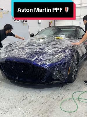 Come install some PPF with us on the hood of this Aston Martin DBS  #ppf #ppffilm #cardetailing #astonmartin #carwrapping 