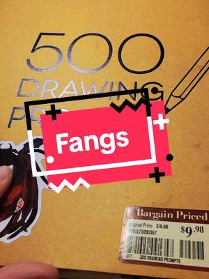 500 Drawing Promps: Fangs #artist #artistsoftiktok #handpainted #humanartist #grabieacrylicmarkers 