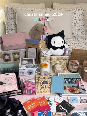 so grateful for everything ! 🎀🤍 #christmashaul #haul #christmastiktok #haultok #aesthetichaul #pinkaesthetic #pinterestaesthetic #christmashaul2024 #aesthetic #cleangirl #vanillagirl #wonyoungism #pinkpilatesprincess #fyp #fypシ 