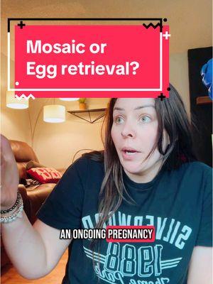 Navigating how to grow our family is so challenging. Our Mosaic embryo is high level, meaning it has 40-80% of the tested cells being abnormal, with an additional 3rd chromosome. Low implantation and high miscarriage rates.  How would you proceed?  #infertility #familyplanning #ivf #ivfjourney #embryo #mosaicembryo #eggretrieval #iui #miscarriage 