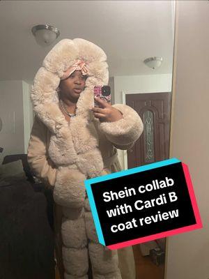 SHEIN coat recovery that @Cardi B had on!! Is worth the hype? #therealblacklola #damilola #shein #furcoat #cardib 