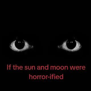 If the sun and moon were horror-ified art. #horror #horrortok #sunandmoon #mond #creepy #horrified #fyp 