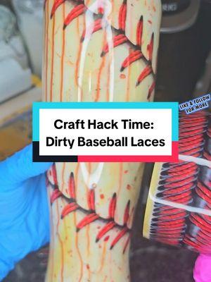 Replying to @kandie_22003 @MWren24 @MWren24 @MWren24 Parchement paper for the win! ✨️💕😊⚾️ #crafthack #epoxy #epoxytumbler #baseball #dirt #tutorial #handmade #crafting #baseballlaces #DIY #fyp 