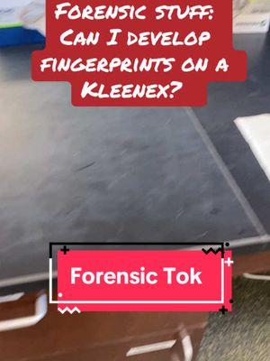 Forensic Stuff: can I develop fingerprints on a Kleenex? Yes I can let me show you how!#forensics #fyp #science #fingerprints #forensictok #csi 