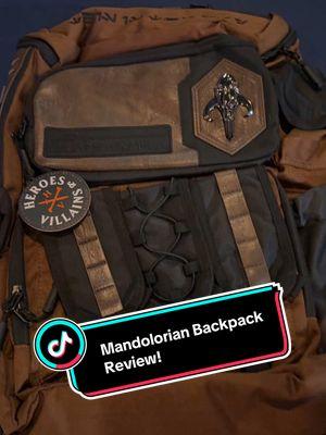 Mandolorian Backpack from Heroes and Villians Shop. #mando #mandolorian #grogu #bountyhunter #starwars #merch #backpack #review #unboxing #disney #marvel #geek #nerd #gamer #fyp #foryou 