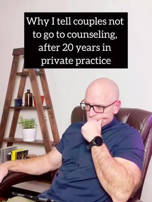 After 20 years in private practice, here’s why I suggest couples NOT to go to counseling Obviously I believe in the value of therapy.  Yet it can make things worse.  Here’s why. A common couple coming to me for therapy, are both HURTING and their tanks are on EMPTY.  Things have gotten bad enough that one partner drags them into counseling.  Therapy begins!  We expose the wounds.  We begin the process of healing. 🥳 And these two worn out, hurting humans are pulled even deeper into their pain. Like a Dr. needing to clean out a wound before stitching it shut, this is necessary yet  it HURTS LIKE HELL.  Here’s the problem.  Therapy Increases the pain, and then asks for more effort, from two people who are running on empty to begin with.  The couple needs ways to REFILL THEIR TANKS so they can do the work of healing.  To see this happen I give them a 30 day experience that is easy, focuses on making positive deposits into each person’s tank, and doesn’t take hours of time each week.  For 30 days, they receive an activity via email that builds the relationship, takes about 10 minutes to accomplish, and leaves them both more connected, hopeful, and with energy to give to the process of healing. The good news is this 30 day journey will help ANY couple, whether you’re in therapy or not.  It helps fill both of your tanks so you have more to give to the relationship.  So whether your relationship is in crisis or you’re simply wanting to make a good relationship even better, this 30 day challenge will fill both your tanks and deepen your connection.  If you want to change your relationship in 2025 see the link in my bio to learn more about this 30 day couples challenge.  The sign up closes December 30.  Sign up today.   #healthyrelationships #marriageadvice #gottman #datingtips #relationshipcoach #couples #healthycouple #couplesgoals #marriage #relationships #Relationship #relationshipadvice #relationshipproblems #relationshipgoals #relationshiptips #divorce #breakup #emotionalintelligence #growthmindset #couple #couplegoals #couplelove #couplevideos