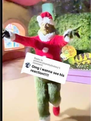 Replying to @pixievacationsbylindsey he was certainly surprised. #grinch #grinchmas #grinchtiktok #universalstudios #christmas #cosplay #costume #seuss #orlando #orlandoinformer #oimeetup 