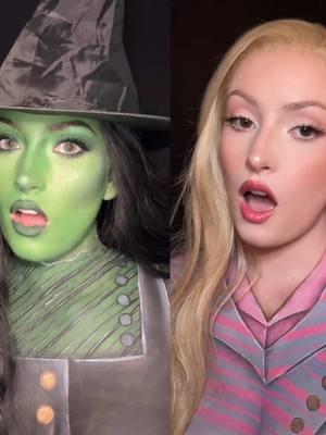 Fun fact they did not loath each other their whole lives long 😂 #wicked #wickedmakeup #cosplay #elphaba #glinda #fiyero #makeup #makeupartist #bodypaint 