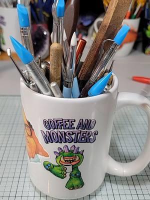 #coffeeandmonsters #artist #polymerclayartist #sculpture #polymerclay #artistsoftiktok 