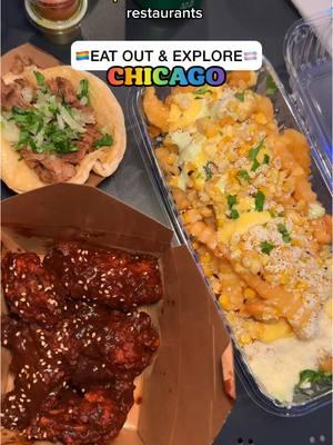 EAT OUT & EXPLORE CHICAGO 🏳️‍🌈🏳️‍⚧️🍴✨ (part 1) ad Stop 1: Casual Dinner at El Taco Cart (LGBTQ-owned + Latinx-Owned) Stop 2: Drinks at Scarlet (Queer bar) Stop 3: Sweet treats at 7/11 #chicagorestaurants #lgbtqchicago #lgbtchicago #northalsted 