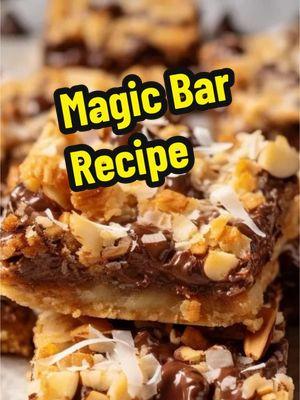 Here’s the recipe for Eagle Brand Magic Bars: My mother introduced me to these and now that she has passed. I have been carrying on the tradition for 12 years.  Eagle Brand Magic Bars ✨ Ingredients: 	•	1/2 cup butter, melted 	•	1 1/2 cups graham cracker crumbs 	•	1 (14 oz) can sweetened condensed milk 	•	2 cups semi-sweet chocolate chips 	•	1 1/3 cups flaked coconut 	•	1 1/4 cup chopped walnuts  ✨ Instructions: 	1.	Preheat oven to 350°F (325°F for glass dish). 	2.	Pour melted butter into a 9x13-inch pan. Spread graham cracker crumbs evenly over butter. 	3.	Pour condensed milk evenly over crumbs. 	4.	Sprinkle chocolate chips, coconut, and nuts evenly on top. Press down gently. 	5.	Bake for 25-30 mins or until lightly browned. 	6.	Cool, cut, and enjoy! #MagicBars #EasyDessert #HolidayBaking #holidayrecipes #holidayrecipe #newyearsevetreats #newyearrecipes #newyears #christmasrecipes #christmascookies #newyearscookies #traditions #holidaytradition @eaglebrandmilk #condensedmilk #condensedmilkrecipe #sweetcondensedmilkrecipes  #sweetcondensedmilk #newyeartreats 