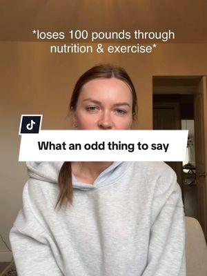 One of the biggest backhanded complements is that I “look” healthier at a lower weight.  Weight does not equate health. An overweight person can be “healthy” just like an underweight person can be “unhealthy”. You don’t know peoples state of health just by looking at them. Obviously risks are higher when you’re overweight or underweight for different things. But it isn’t a one size fits all mentality.  When someone has achieved something, you’re allowed to congratulate them. But telling them to continue to work at it isn’t it. They may be right where they wanna be.  #weightloss #weightlosstrend #100poundsdown #naturalweightloss #obesity