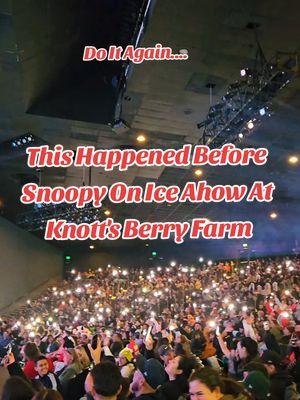 This happened before Snoopy on Ice Show At Knott's Berry Farm.  This was self motivated by guests.  At some point everyone Turned on the flashlight on their phone to do the Wave.  This happened last year which is the same show as this year.  The new snoopy on ice show is a must see.  Just the show itself is worth the theme park ticket.  Thanks to @knottsberryfarm for keep doing this show every year making Holidays Magical. The show is so good with so many suprise elements you will be mind blown if it's your first time. Get there early at least 30 minutes to 1 hr earlier to get seats.  This show gets packed every time!  Comment below what you think.  Like and save this post, send to friends who needs to see. Follow @magicalsoulfoodie for more Magical Places! #disneyparks  #disneylandfood  #disneylandfoodie #food #magicalsoulfoodie #disneyland  #disneylandnews   #disneylandmagickey #magickey  #wdw  #disneyfood #laeats #lafoodie #ocfoodie  #orangecounty #disneyeats #oceats #abc7eyewitness  #festivalofholidays  #disneylandtips #knotts #snoopyonice #concert #mexicanwave #concentrate #Magical #losangeles #laevents #ocevents #oc @Knott’s Berry Farm 