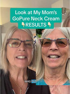 My mom has been loving the GoPure neck cream. It has really helped her with all the things that bother her on her neck! #NeckCream #GoPure #antiagingskincare 